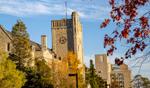 Johnston Hall at the University of Guelph on a bright autumn day with vibrant fall foliage, captured for the OAC AA and OAC Alumni Foundation AGM event.