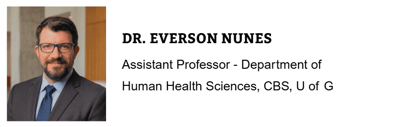 Headshot photos of Dr Nunes, Assistant Professor, College of Biological Science