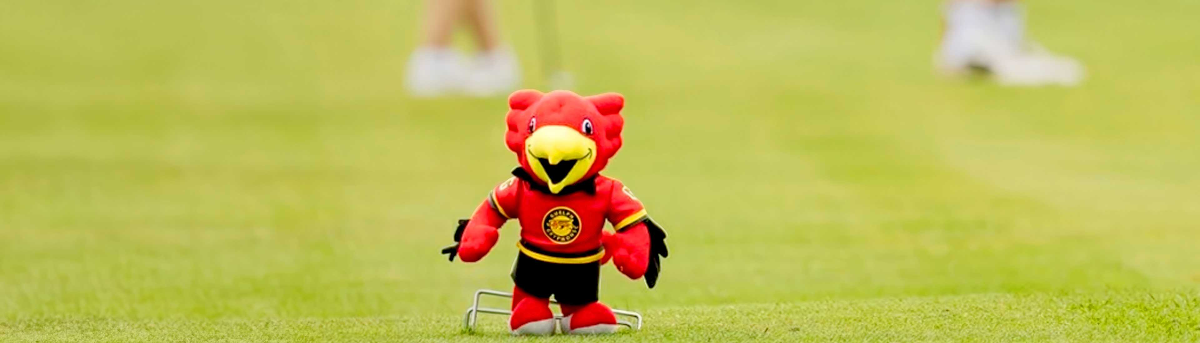 Stuffed Gryphon Toy on Golf Geen